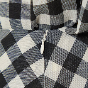 メッシュ ナロー フレア チェック スカート