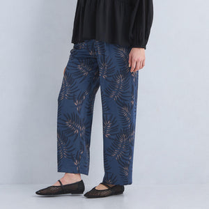 アート ボタニカル プリント パンツ