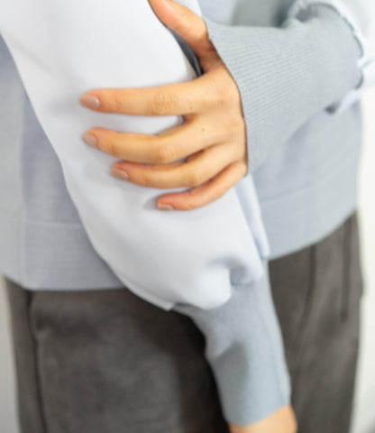 布帛切り替えコンパクトニット