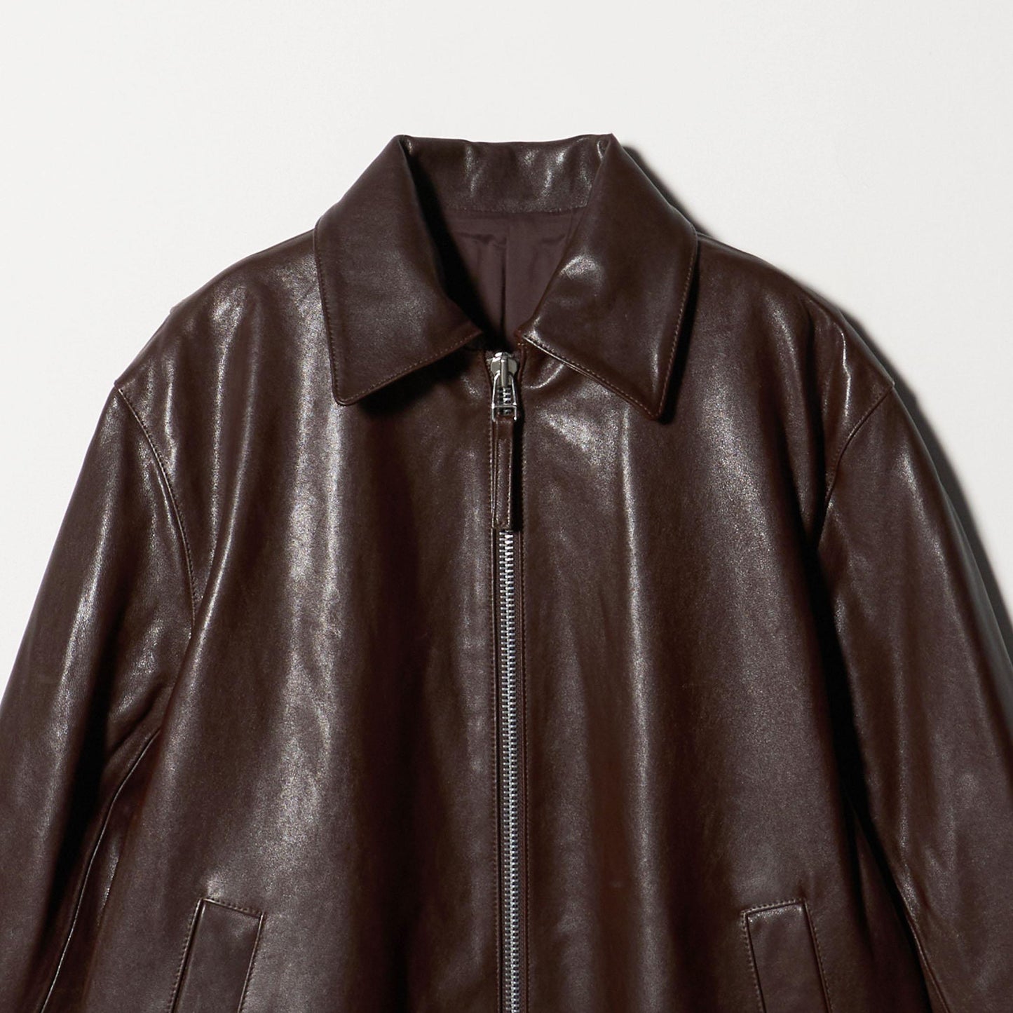 シープレザー フロントジップ ジャケット