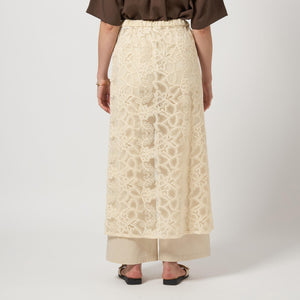 レース レイヤード スカート