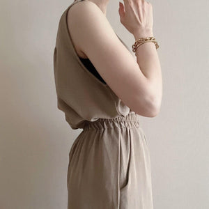 ノースリ ワイドスラックスセットアップ