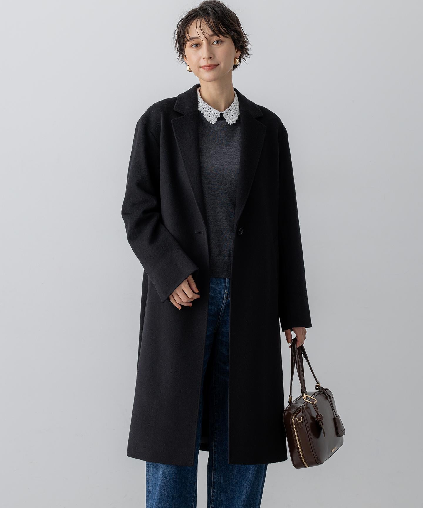 ウールカシミヤビーバー チェスター コート