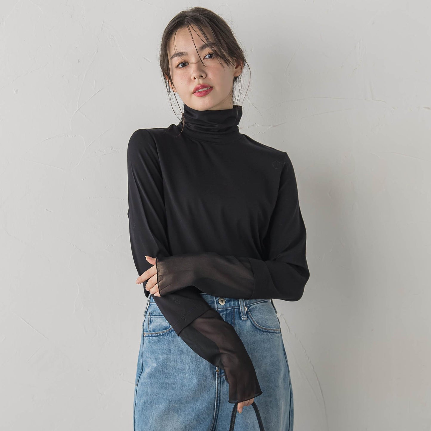 ウォッシャブルベア天竺カットソー≪洗濯機で洗える≫