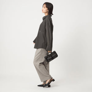 ［size SHORTあり］ウール混ボイル シャツ -ウォッシャブル-