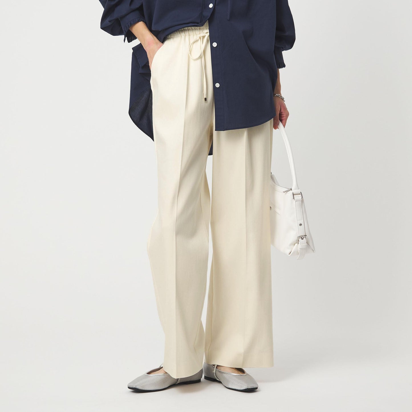 ［size SHORT/TALLあり］ニーハイフレアパンツ デニム 2 ストレッチ