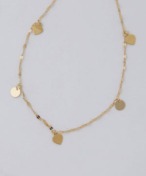 ハートパーツプレートチェーンブレスレット