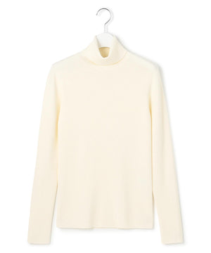 ウーステッドウール リブタートル ニット