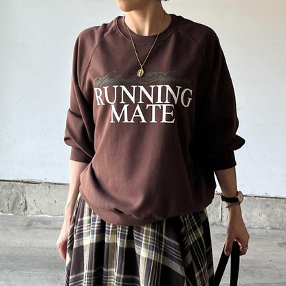 ブラウンロゴスウェット