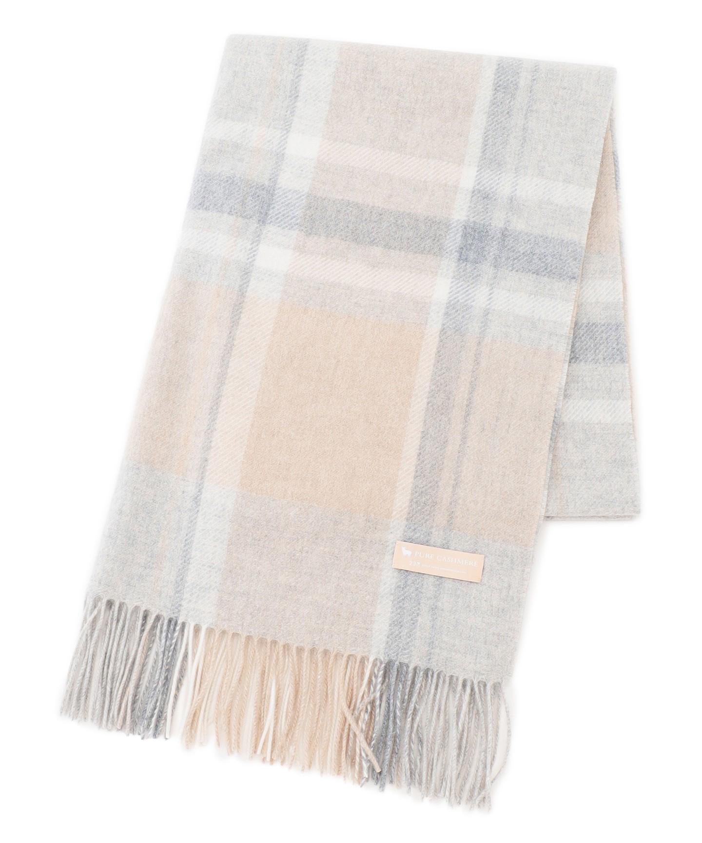 カシミヤ チェック ストール