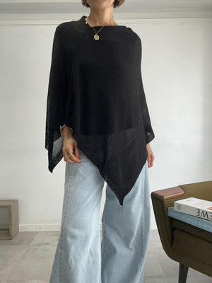 リネンニットケープ