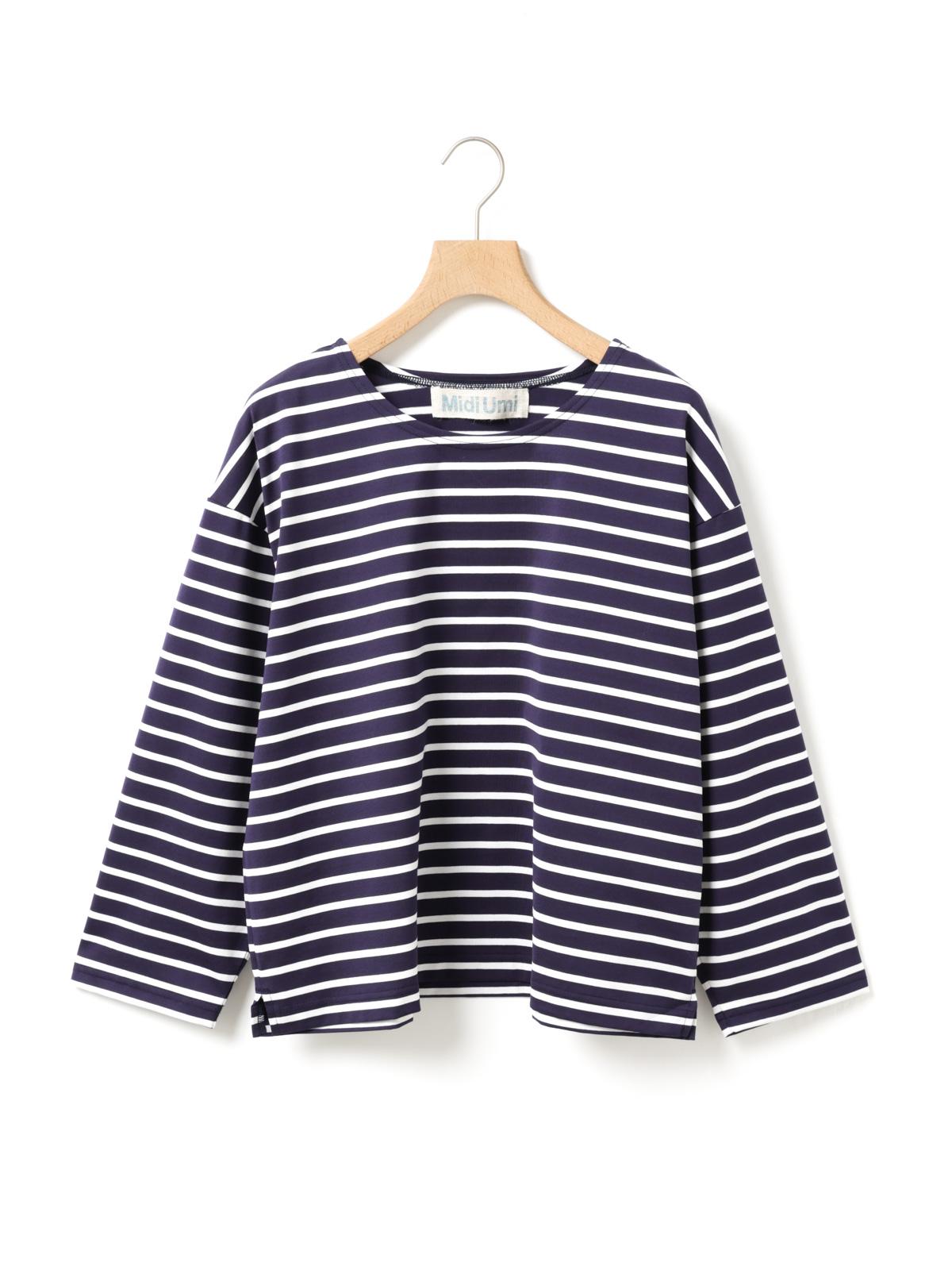 MidiUmi ボーダーワイドプルオーバー