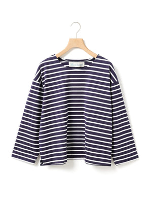 MidiUmi ボーダーワイドプルオーバー