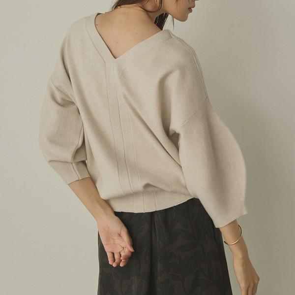 前後2way7部丈ニットプルオーバー