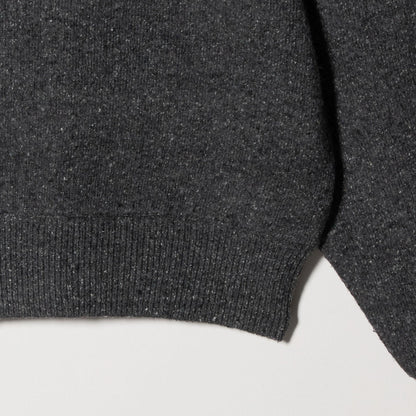 ウールブレンド シルクネップ ニットプルオーバー