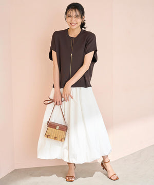 スゴ機能美ニット スリーブレスブルゾン