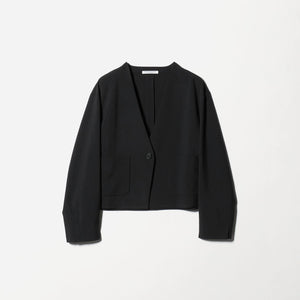 ポリエステルブレンド カラーレス ショートジャケット