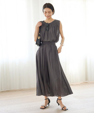 ヴィンテージシアー ギャザーワイドパンツ