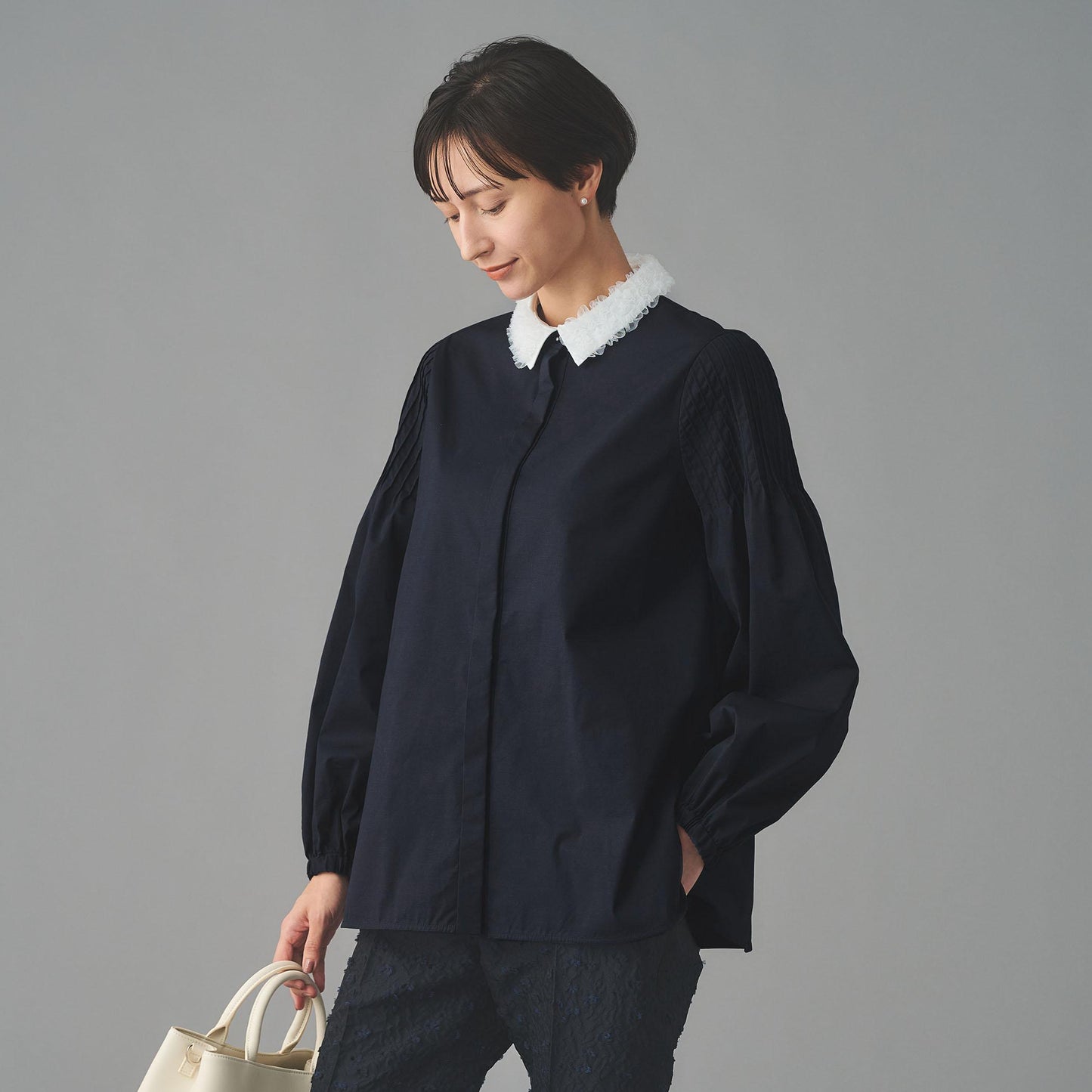 チュールカラー 2WAY ブラウス