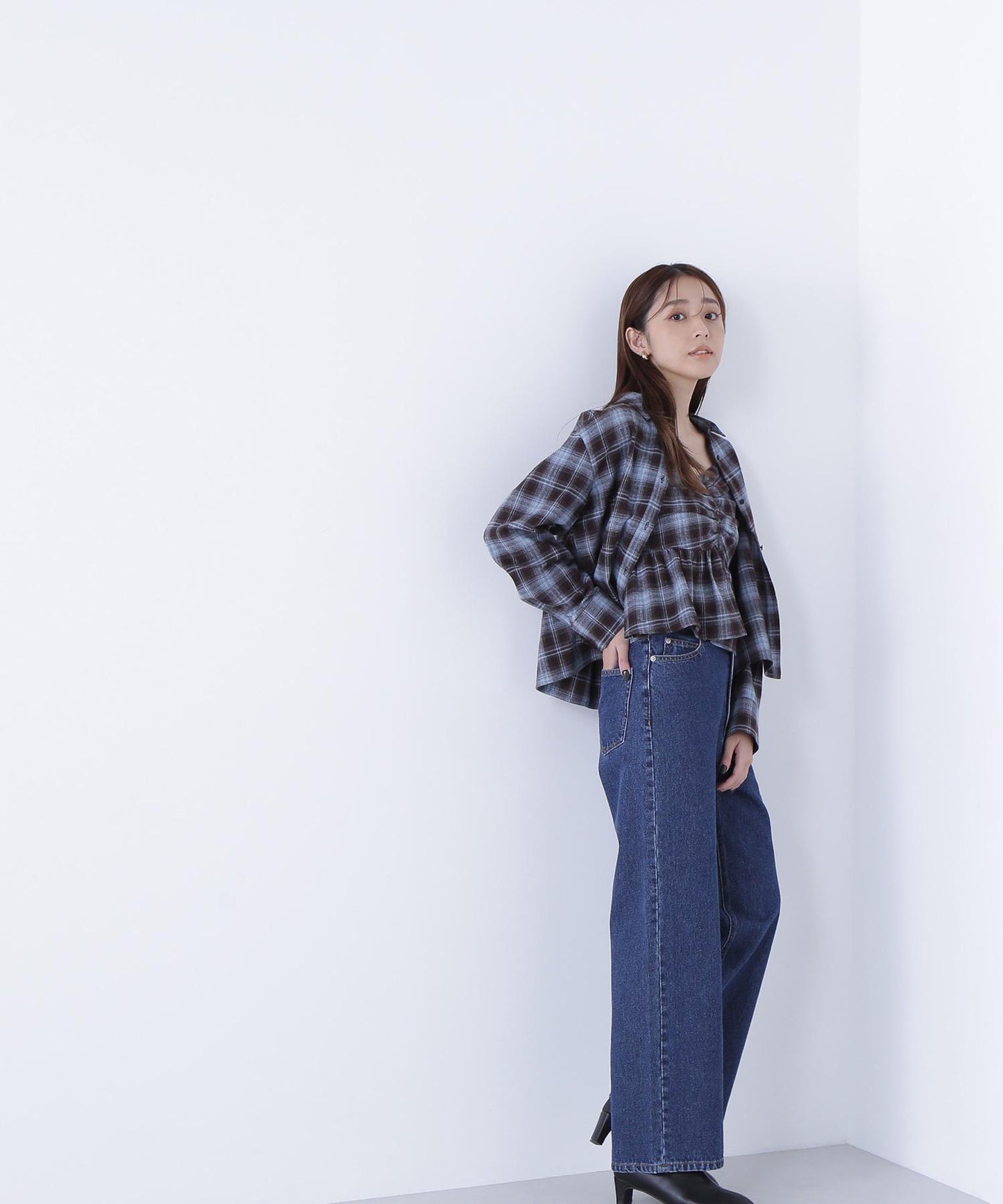 ビスチェセットチェックシャツ