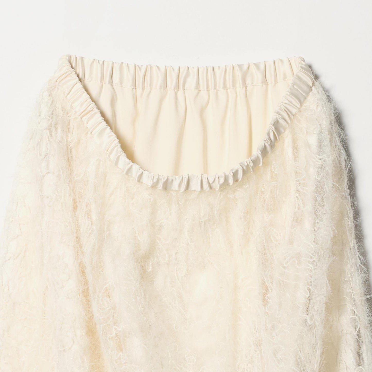 シアー レース ギャザー スカート