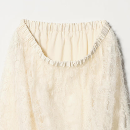 シアー レース ギャザー スカート