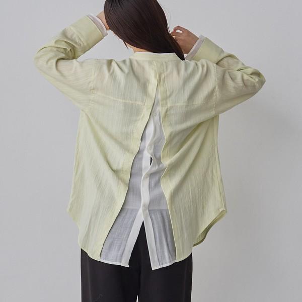 バックコンシャスロングシャツ