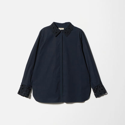 エンブロイダリー カラー シャツ ‐ウォッシャブル‐