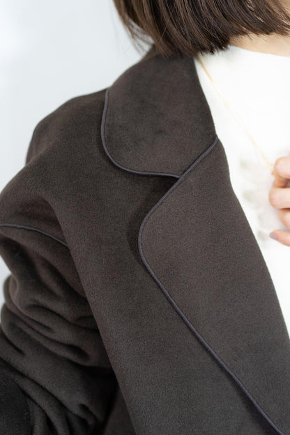 ニットパイルチェスターコート