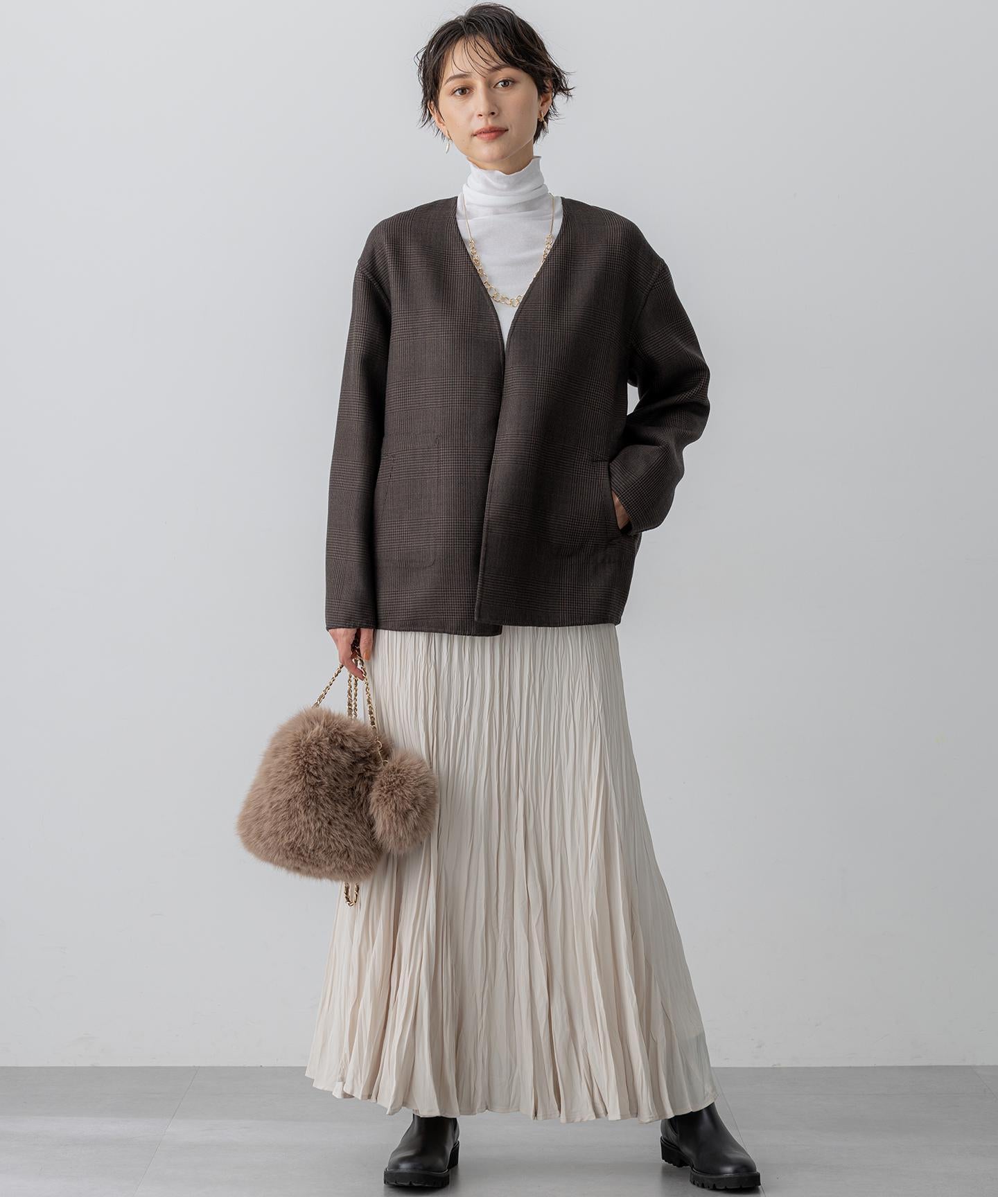 フェイクファー チャーム バッグ