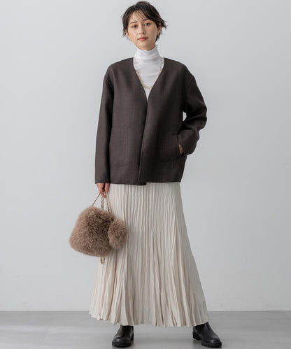 フェイクファー チャーム バッグ