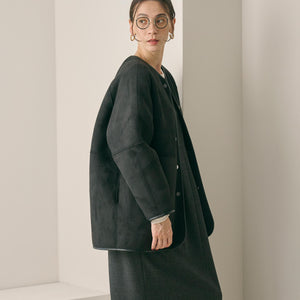 【WEB限定】ボア×フェイクムートン リバーシブルジャケット