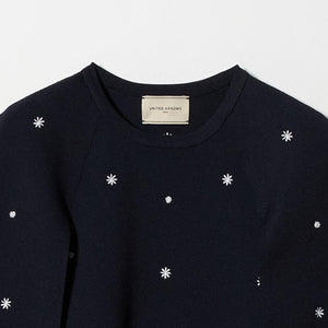 エンブロイダリー フラワー ケープニット ‐ウォッシャブル‐