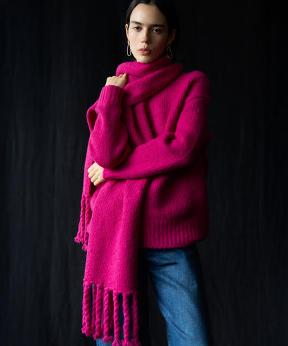 ブラッシュドエアーウール ニット マフラー