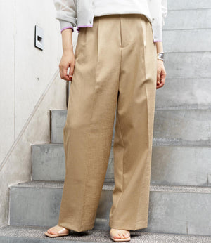 リネンライクシャイニータックパンツ