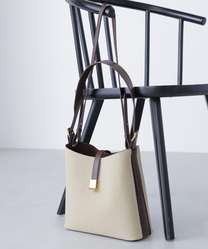 スウェードコンビワンショルダーバッグ