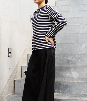 ボーダースナップカーディガン