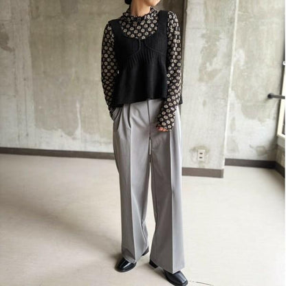 美シルエットストレートパンツ