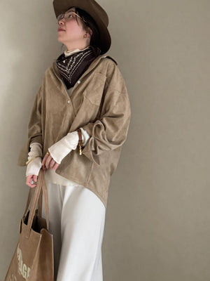 スウェードシャツ