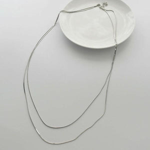 シャープダブルロングネックレス