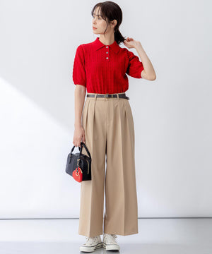 ドライタッチツイル ワイドパンツ