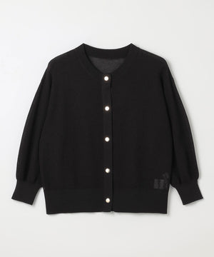 シアーニットショートカーディガン