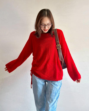 ドロストボートネックニット