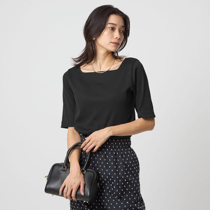 ニットライク スクエアネック カットソー