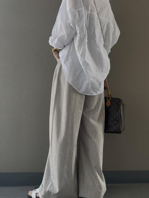 リネンワイドスラックス