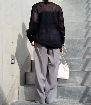 シアーVネックカーディガン