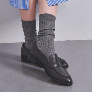 レザー コインローファー