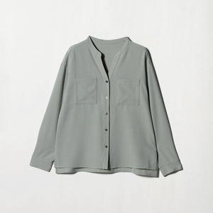 スキッパー ポケット ロングスリーブ シャツ マシンウォッシャブル