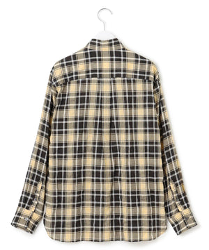 シャーリング チェック シャツ