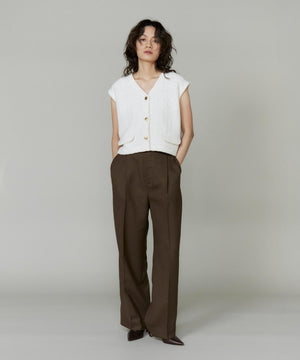 ライトカルゼ ツータックワイドパンツ